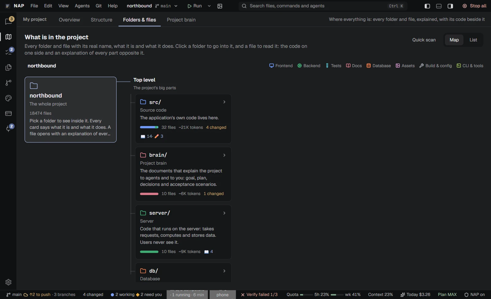 NAP screenshot: the NAP window